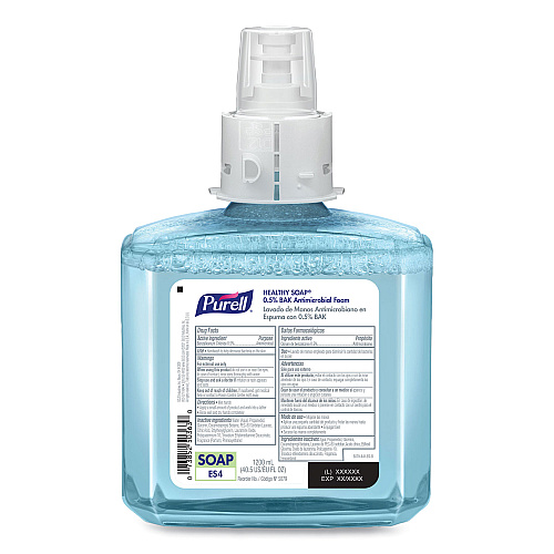 PURELL HEALTHY SOAP 0.5% BAK Antimicrobial Foam Refill, For ES4 Dispensers, Light Citrus Floral Scent, 1,200 mL, 2/Carton (507902)