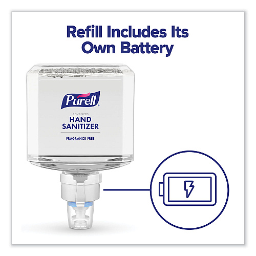 PURELL Advanced Hand Sanitizer Gel Refill, 1,200 mL, Clean Scent, For ES8 Dispensers, 2/Carton (776302)