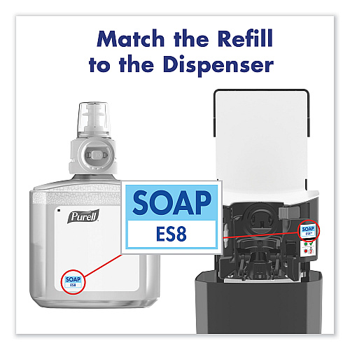 PURELL HEALTHY SOAP Foam Refill, For ES8 Dispensers, Fresh Scent, 1,200 mL, 2/Carton (777702)