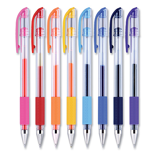 uni-ball Gel Pen, Stick, Ultra-Fine 0.38 mm, Assorted Ink and Barrel Colors, 8/Pack (2004052)