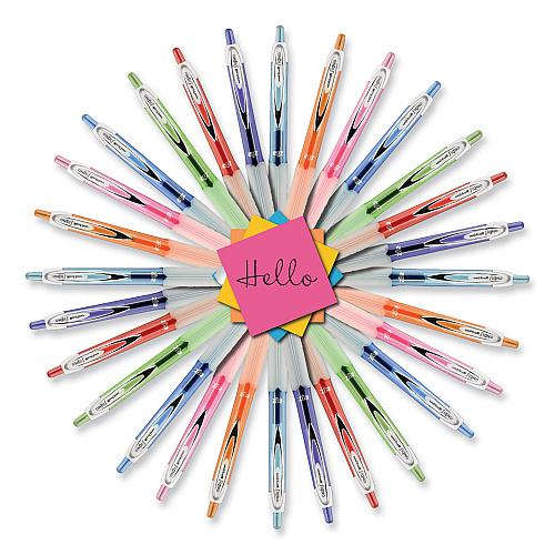 uni-ball Signo 207 Gel Pen, Retractable, Medium 0.7 mm, Assorted Ink and Barrel Colors, 8/Pack (1739929)