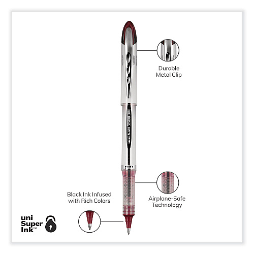 uni-ball VISION ELITE BLX Series Hybrid Gel Pen, Stick, Bold 0.8 mm, Assorted Ink and Barrel Colors, 5/Pack (1832404)