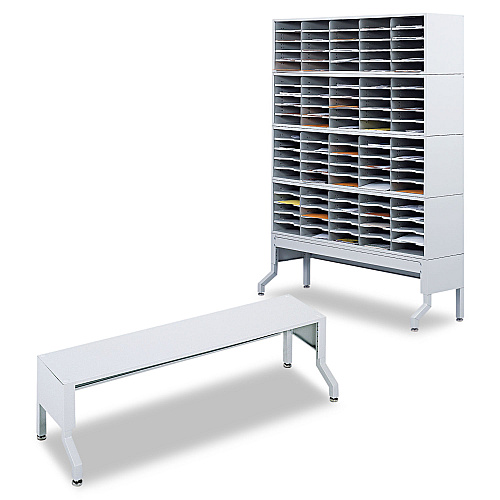 Safco E-Z Sort Satellite Mail Station Base, 57.5 x 18.25 x 14 to 19, Gray (7756GR)