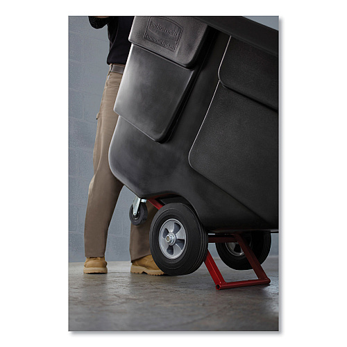 Rubbermaid Commercial Rotomolded Tilt Truck, 202 gal, 450 lb Capacity, Plastic, Black (1304BLA)