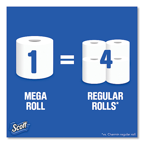 Scott&reg; ComfortPlus Toilet Paper, 1-Ply, 425 Sheets, 12 Rolls (54245)