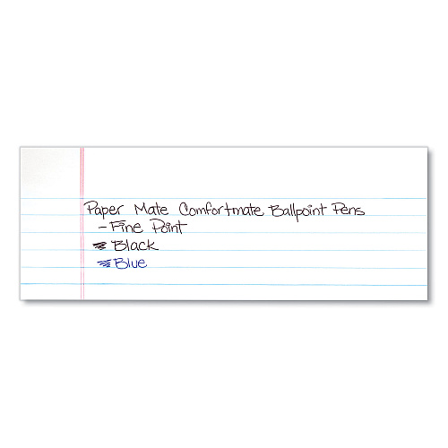 Paper Mate ComfortMate Ultra Ballpoint Pen, Retractable, Fine 0.8 mm, Blue Ink, Blue Barrel, Dozen (6360187)