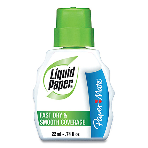 Paper Mate Fast Dry Correction Fluid, 22 ml Bottle, White, 3/Pack (5643115)