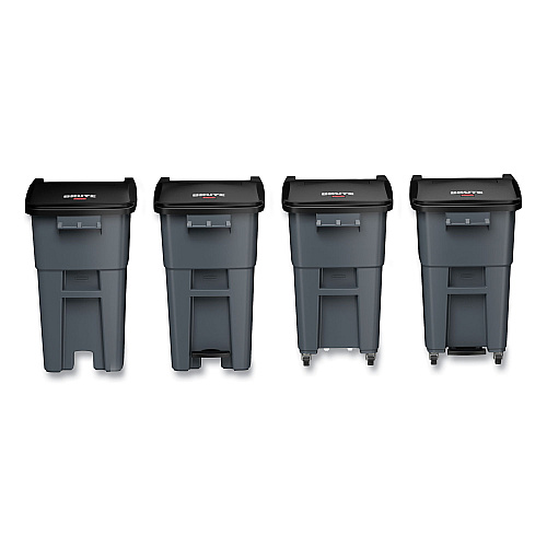 Rubbermaid Commercial Square Brute Rollout Container, 50 gal, Molded Plastic, Gray (9W27GY)