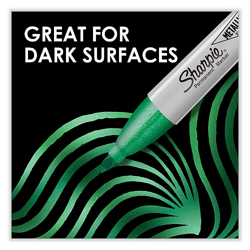 Sharpie Metallic Chisel Tip Permanent Marker, Medium Chisel Tip, Bronze, Dozen (2089624)