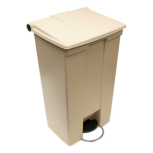 Rubbermaid Commercial Legacy Step-On Receptacle, 18 gal, Polyethylene, Beige (614500BG)