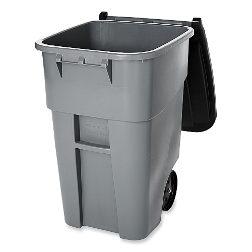 Rubbermaid Commercial Square Brute Rollout Container, 50 gal, Molded Plastic, Gray (9W27GY)