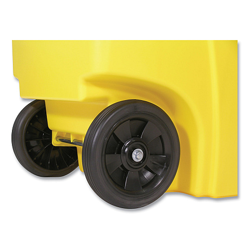 Rubbermaid Commercial Square Brute Rollout Container, 50 gal, Molded Plastic, Yellow (9W27YEL)