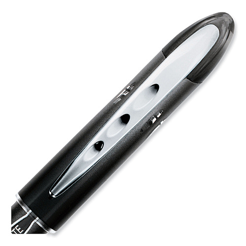 uni-ball VISION ELITE Hybrid Gel Pen, Stick, Extra-Fine 0.5 mm, Black Ink, Black/Clear Barrel (69000)