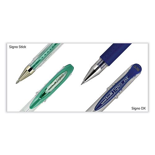 uni-ball Gel Pen, Stick, Assorted Sizes, Assorted Ink and Barrel Colors, 24/Pack (2004056)