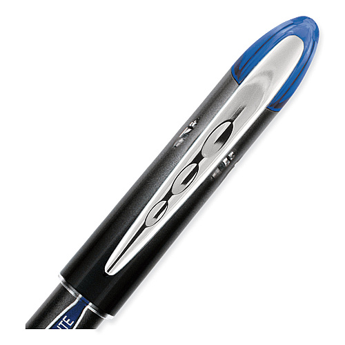 uni-ball VISION ELITE Hybrid Gel Pen, Stick, Extra-Fine 0.5 mm, Blue Ink, Black/Blue/Clear Barrel (69021)