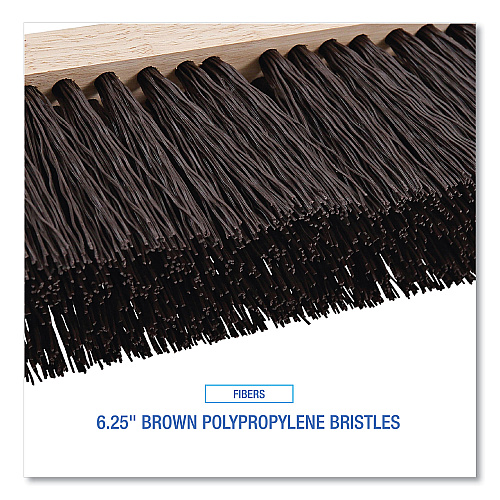 Boardwalk&reg; Street Broom Head, 16" Head, Polypropylene Bristles (BWK73160)