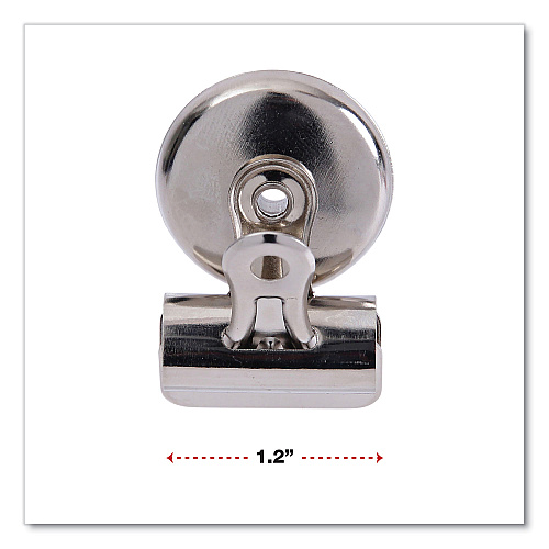 Universal Bulldog Magnetic Clips, Small, Nickel, 18/Pack (UNV31260)