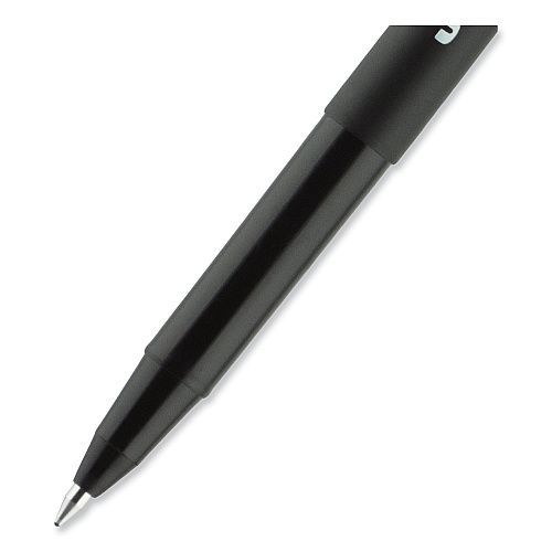 uni-ball ONYX Roller Ball Pen, Stick, Fine 0.7 mm, Black Ink, Black Barrel, Dozen (60143)