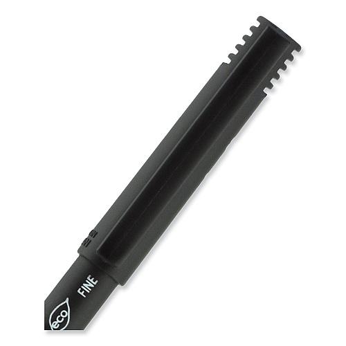 uni-ball ONYX Roller Ball Pen, Stick, Fine 0.7 mm, Black Ink, Black Barrel, Dozen (60143)