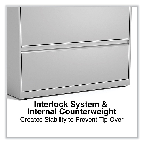 Alera Lateral File, 3 Legal/Letter/A4/A5-Size File Drawers, Light Gray, 36" x 18.63" x 40.25" (ALEHLF3641LG)