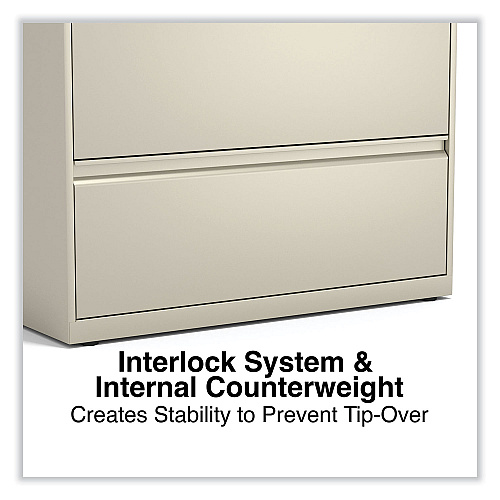 Alera Lateral File, 3 Legal/Letter/A4/A5-Size File Drawers, Putty, 36" x 18.63" x 40.25" (ALEHLF3641PY)