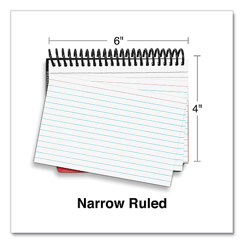 Universal Spiral Bound Index Cards, Ruled, 4 x 6, White, 120/Pack (UNV47302)