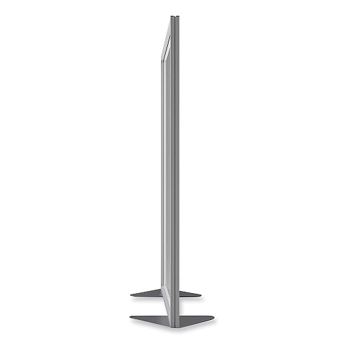 Ghent Floor Partition with Aluminum Frame, 48.06 x 2.04 x 71.86, White (MP724820)