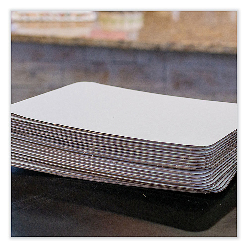 SCT Bakery Bright White Cake Pad, Double Wall Pad, 19 x 14 x 0.31, White, Paper, 50/Carton (1154)