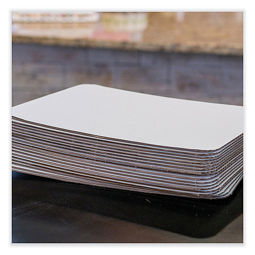 SCT Bakery Bright White Cake Pad, Double Wall Pad, 25.5 x 17.5, White, Paper, 50/Carton (1158)