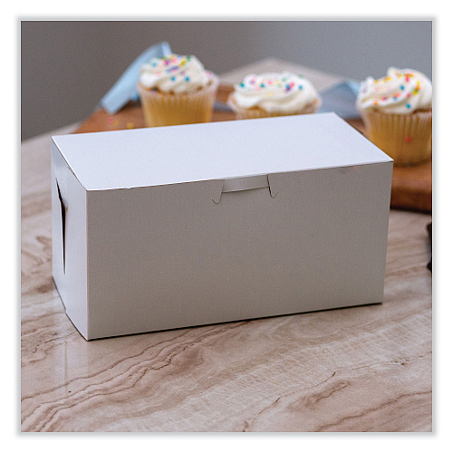 SCT White One-Piece Non-Window Bakery Boxes, Standard, 9 x 5 x 4, White, Paper, 250/Bundle (1549)