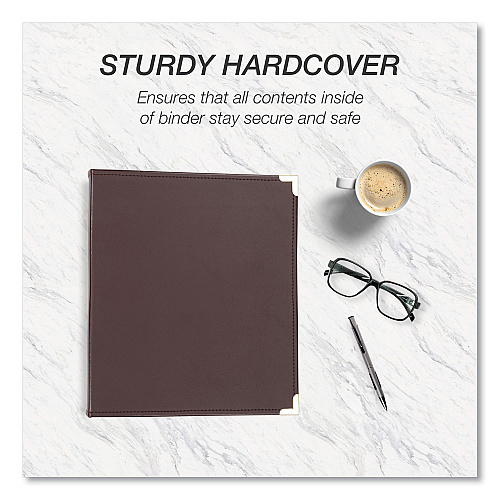 Samsill Classic Collection Ring Binder, 3 Rings, 1.5" Capacity, 11 x 8.5, Burgundy (15154)
