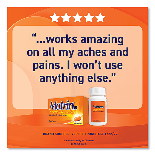 Motrin IB Ibuprofen Tablets, Two-Pack, 50 Packs/Box (48152)