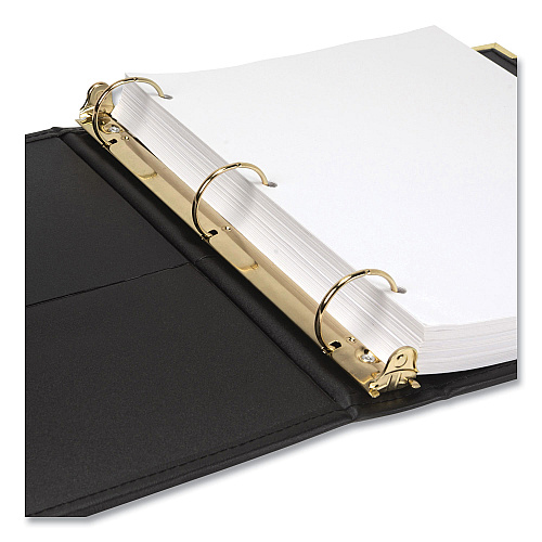 Samsill Classic Collection Ring Binder, 3 Rings, 1.5" Capacity, 11 x 8.5, Black (15150)
