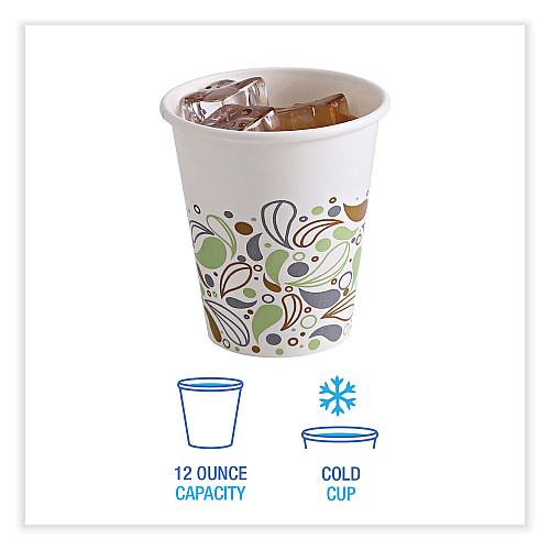 Boardwalk&reg; Deerfield Printed 12 oz Paper Cold Cups, 1000 Cups (BWKDEER12CCUP)