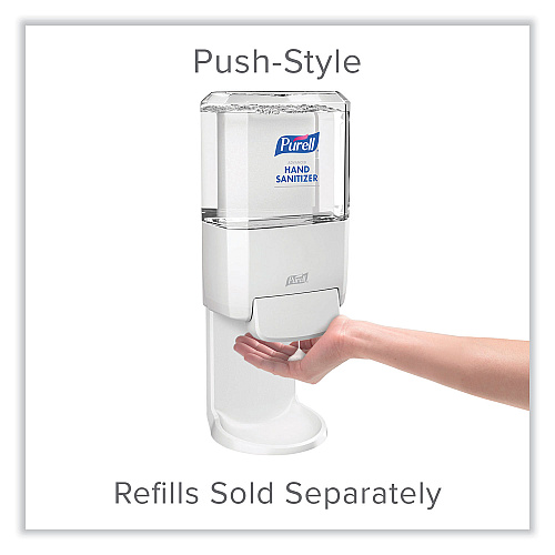 PURELL Push-Style Hand Sanitizer Dispenser, 1,200 mL, 5.25 x 8.56 x 12.13, White (502001)