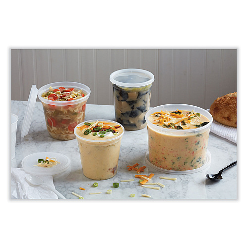Pactiv Newspring DELItainer Microwavable Container, 32 oz, 5.5 x 5.5 x 4.9, Clear, Plastic, 200/Carton (L8328)