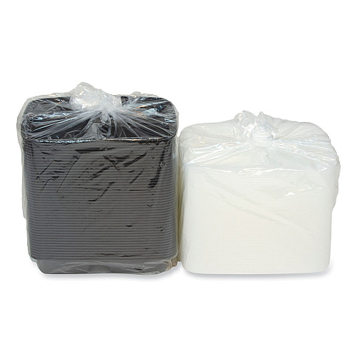 Pactiv Newspring DELItainer Microwavable Container, 32 oz, 7.5 x 9.87 x 1.75, Black/Clear, Plastic, 150/Carton (NC333B)