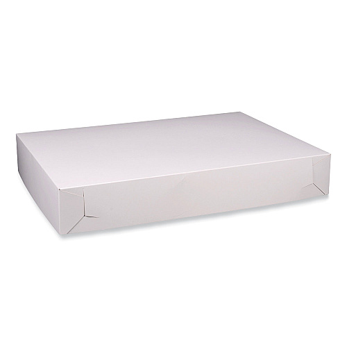 SCT Bakery Boxes, Standard, 26 x 18.5 x 4, White, Paper, 50/Carton (1995)