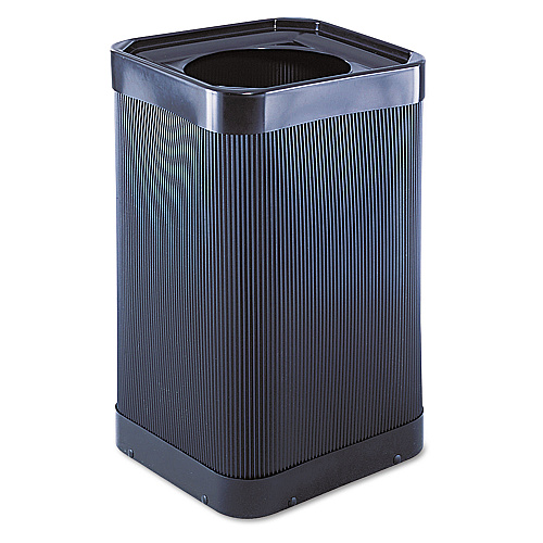 Safco At-Your-Disposal Top-Open Receptacle, 38 gal, Polyethylene, Black (9790BL)