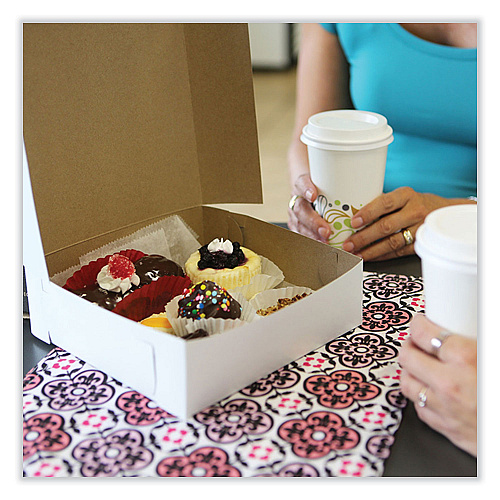 SCT Bakery Boxes, Standard, 16 x 16 x 6, White, Paper, 50/Carton (1597)