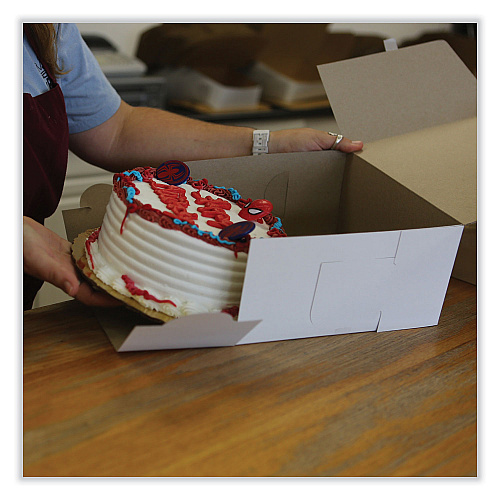 SCT Bakery Boxes, Standard, 14 x 14 x 6, White, Paper, 50/Carton (1593)