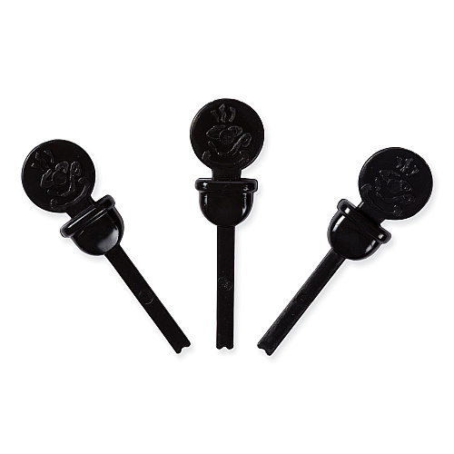 AmerCareRoyal Beverage Plugs, 2", Black, 2,000/Carton (CPLUGBK)