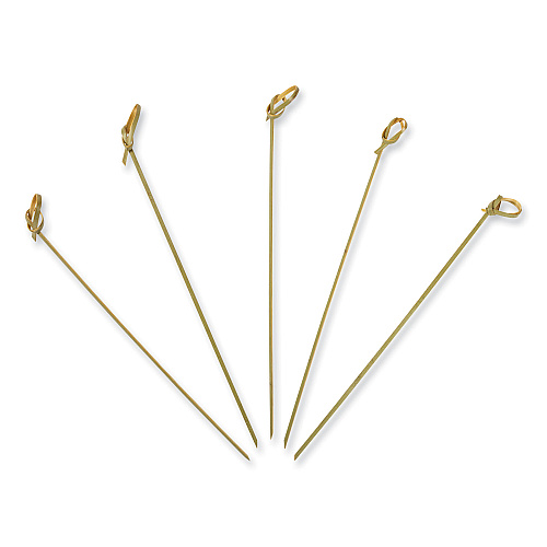 AmerCareRoyal Knotted Bamboo Pick, Paper, 7", Natural, 100/Box, 10 Boxes/Carton (R802)