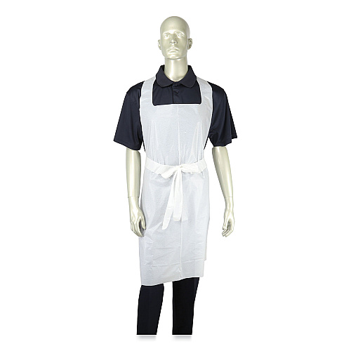 AmerCareRoyal Heavyweight Poly Aprons, 28 x 46, 1.77 mil, One Size Fits All, White, 500/Carton (RPA20HW)