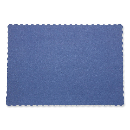 AmerCareRoyal Scalloped Edges Placemats, 9.5 x 13.5, Blue, 1,000/Carton (SPM914E)