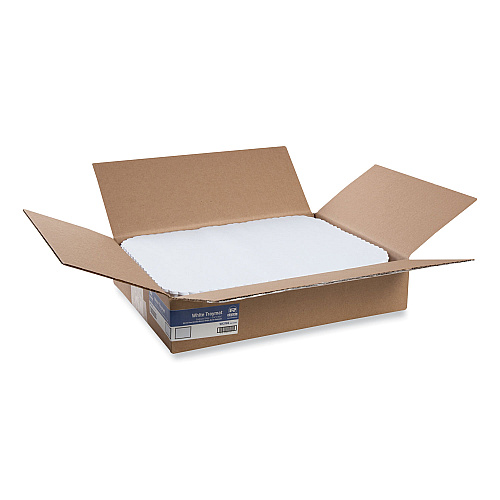 AmerCareRoyal Embossed Scalloped Edges Traymats, 12.75 x 16.5, White, 1,000/Carton (W1216S)