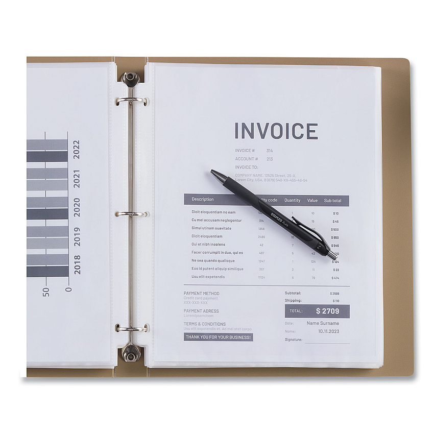 Universal Top-Load Poly Sheet Protectors, Heavy Gauge, Letter Size ...