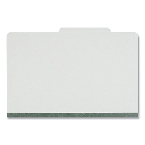 Universal Four-Section Pressboard Classification Folders, 2" Expansion, 1 Divider, 4 Fasteners, Legal Size, Gray Exterior, 10/Box (UNV10262)