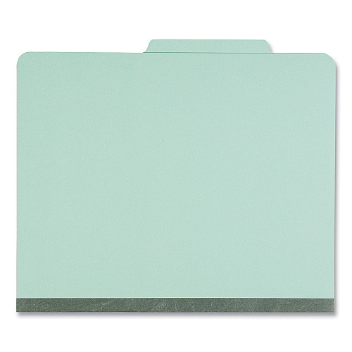 Universal Six-Section Classification Folders, Heavy-Duty Pressboard Cover, 2 Dividers, 6 Fasteners, Letter Size, Light Green, 20/Box (UNV10407)