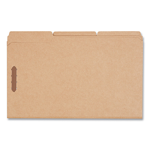 Universal Reinforced Top Tab Fastener Folders, 0.75" Expansion, 2 Fasteners, Legal Size, Brown Kraft Exterior, 50/Box (UNV10412)